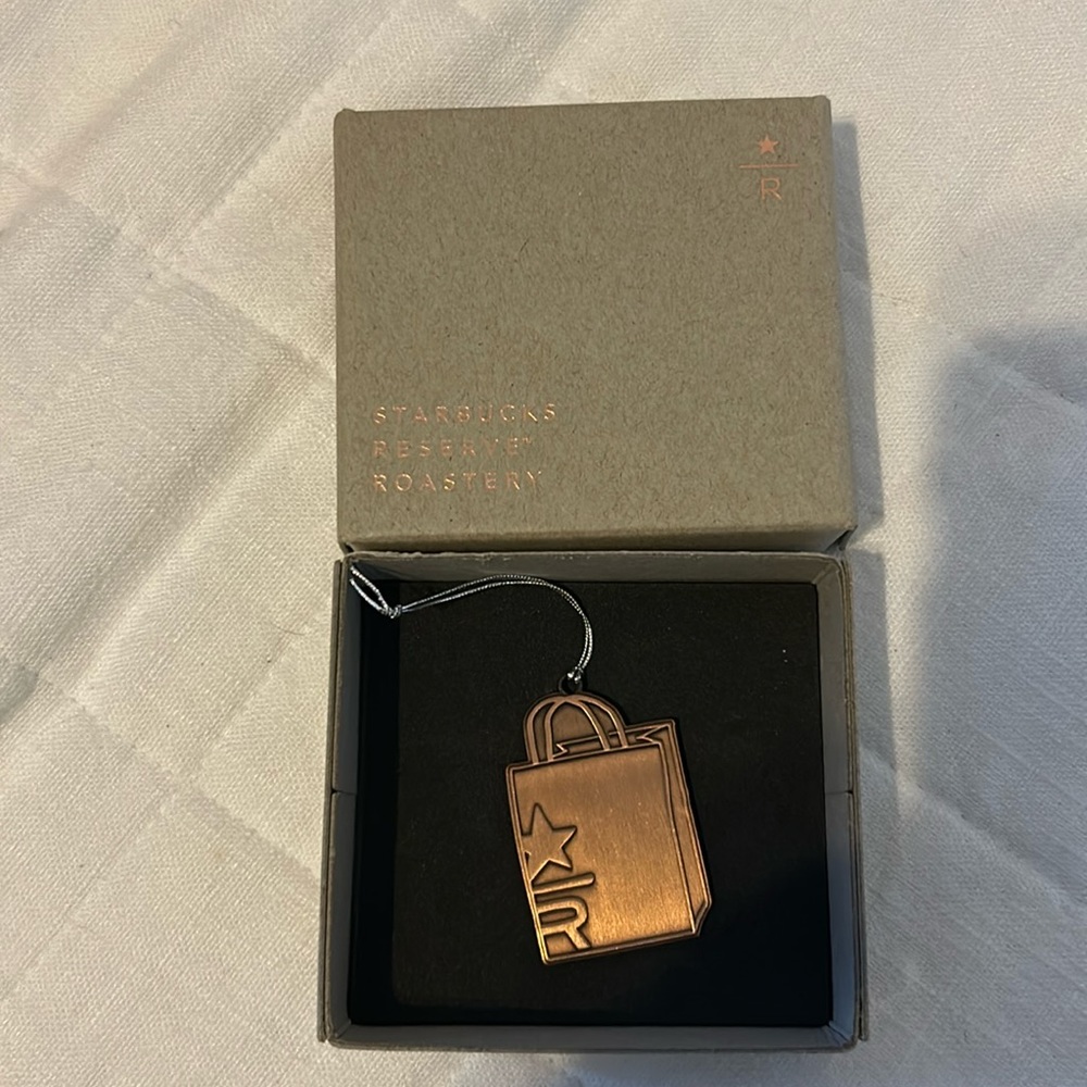 Starbucks roasters copper bag ornament